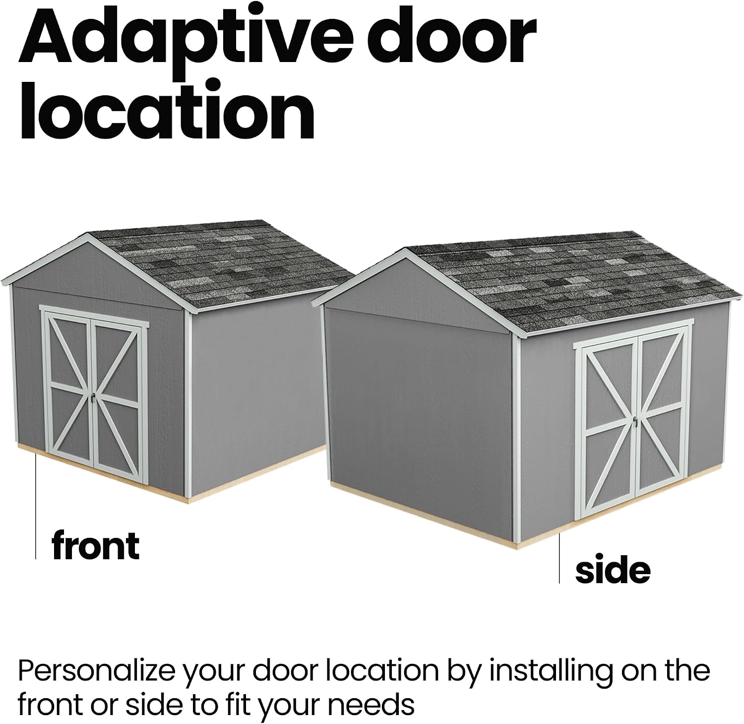 Handy Home Products Astoria 12x12 Do-It-Yourself Wooden Storage Shed- Does not Include Floor kit, Paint, or Roofing Shingles