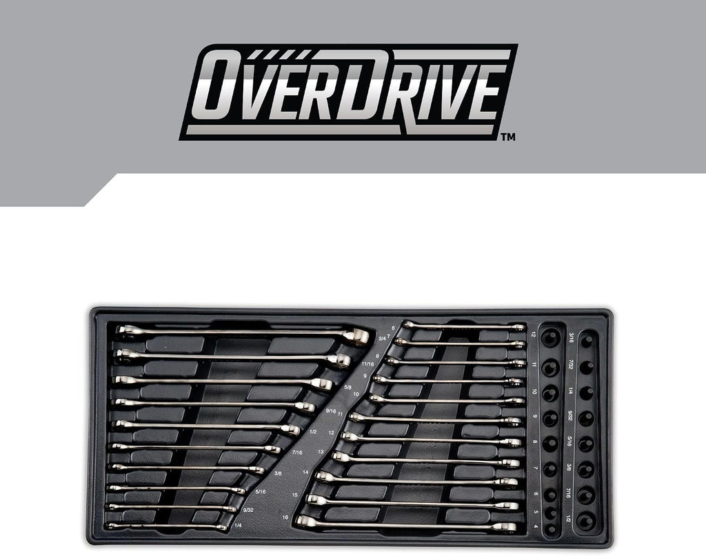 CRAFTSMAN OVERDRIVE 284-Piece Gunmetal Chrome Mechanics Tool Set, Standard SAE/Metric Socket Set, with Hard Case (CMMT99284)