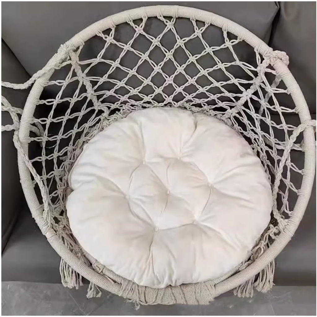 Wicker Chairs Hanging Basket Outdoor Cotton Rope Hanging Chair Balcony Rocking Chair Indoor Homestay Swing Patio Chair