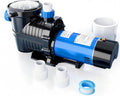 FOTING In/Above Ground Pool Pump, Self Primming Pool Pump High Flow 1.5' & 2' NPT Inlet Connectors, Blue