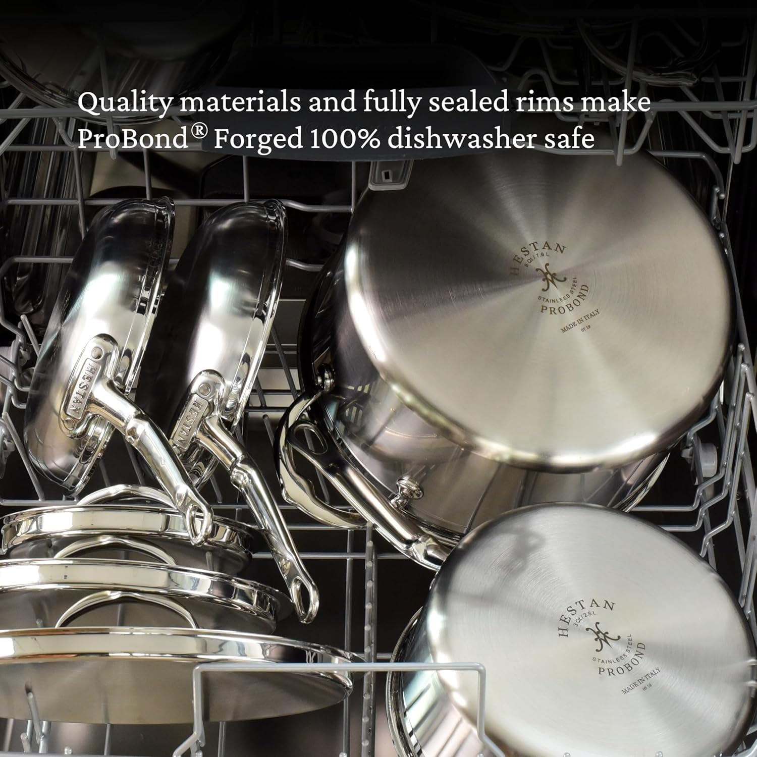 Hestan - ProBond Collection - Professional Clad Stainless Steel 10-Piece Ultimate Cookware Set, Induction Cooktop Compatible
