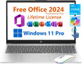 HP 15.6' Business Student Laptop, Free Microsoft Office 2024 Lifetime License, Copilot AI Chat, HD Touchscreen, Intel 6-Core i3-1215U 4.4 GHz, 16GB RAM, 512GB SSD, Long Battery Life, Windows 11 Pro