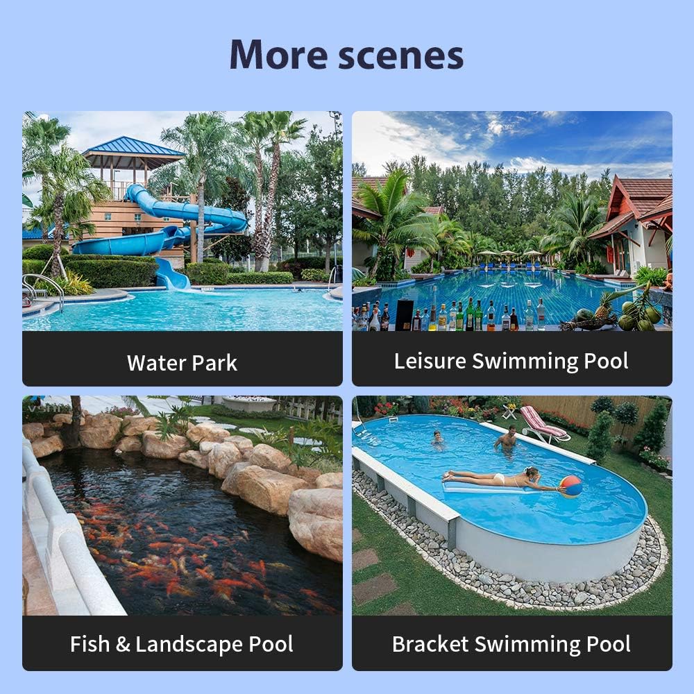 Anbull 1.5HP Swimming Pool Pump, 7140GPH In/Above Ground Pool Pump with 59.05'' Electric Cord, High Efficiency and Low Noise, Apply to Water Circulation in Filtration System (110-120V/60HZ)