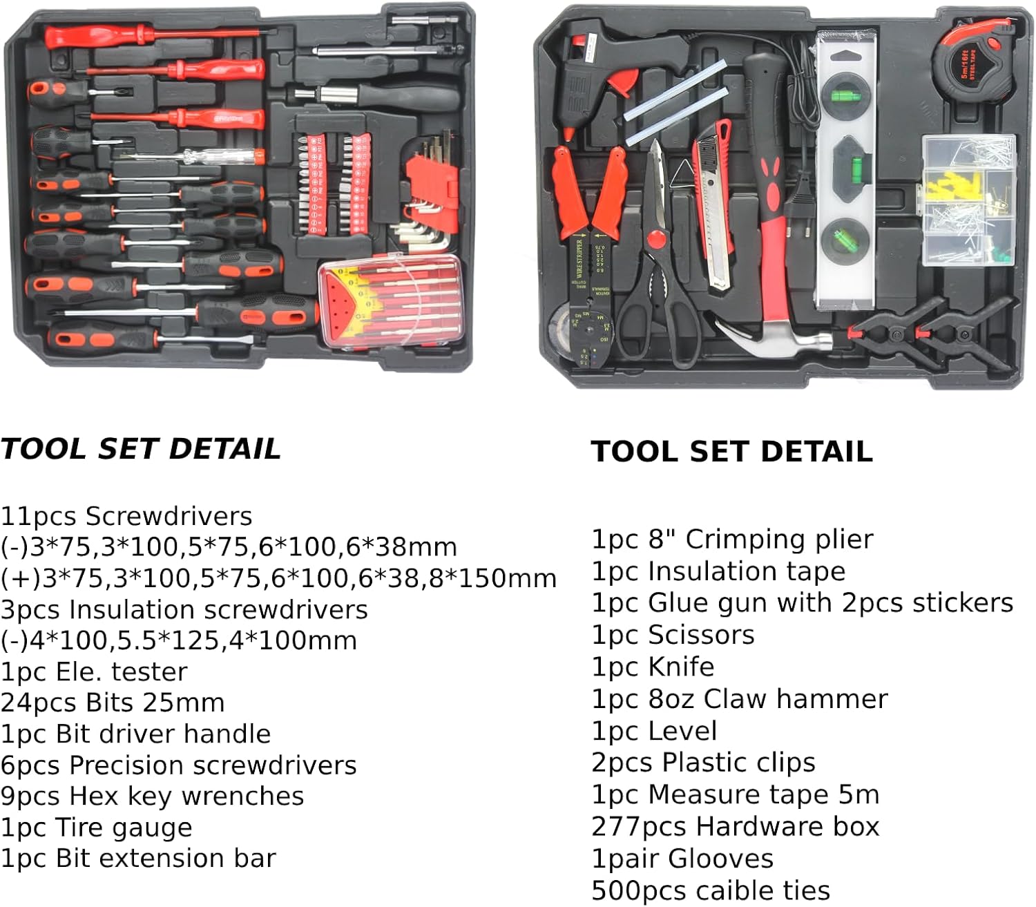 Home Tool Set Kit -899 PCS Home Auto Repair Tool Kit with Rolling Tool Box, Complete Hand Tool Set, Perfect for Homeowner, Diyer, Handyman