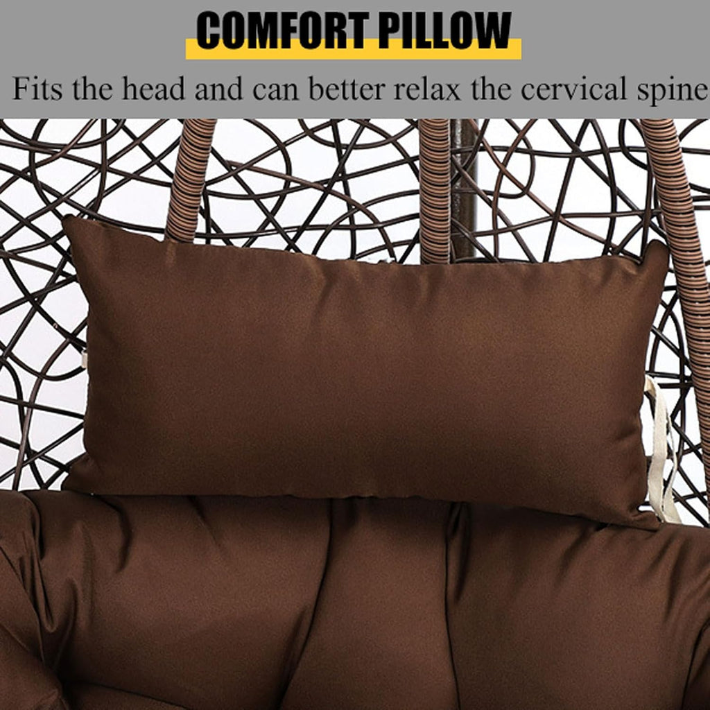 Egg Chair Cushion 125size (Diameter: 115cm) Thickened Hanging Chair Cushion, Excellent Elasticity, not Easily Deformed or collapsed; Zipper Design for Easy Removal and Washing.