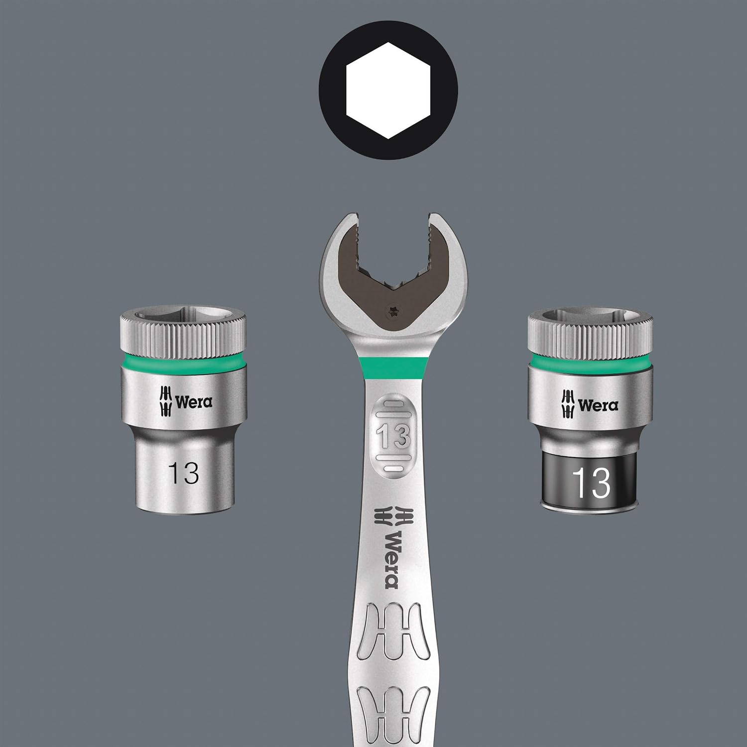 Wera 056490 Tool-Check Plus Bit Ratchet Set with Sockets - Metric