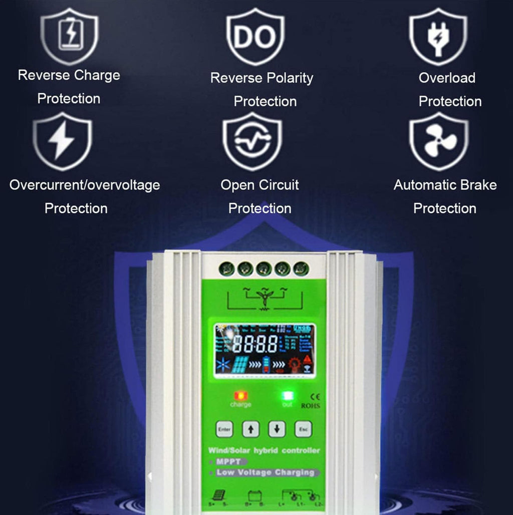 Wind Turbine Solar Hybrid Charge Controller,Solar Charge Controller,Wind Turbine Generator,3000w/5000w/6000w/8000w Solar Panel Auto Regulator,48V-5000W