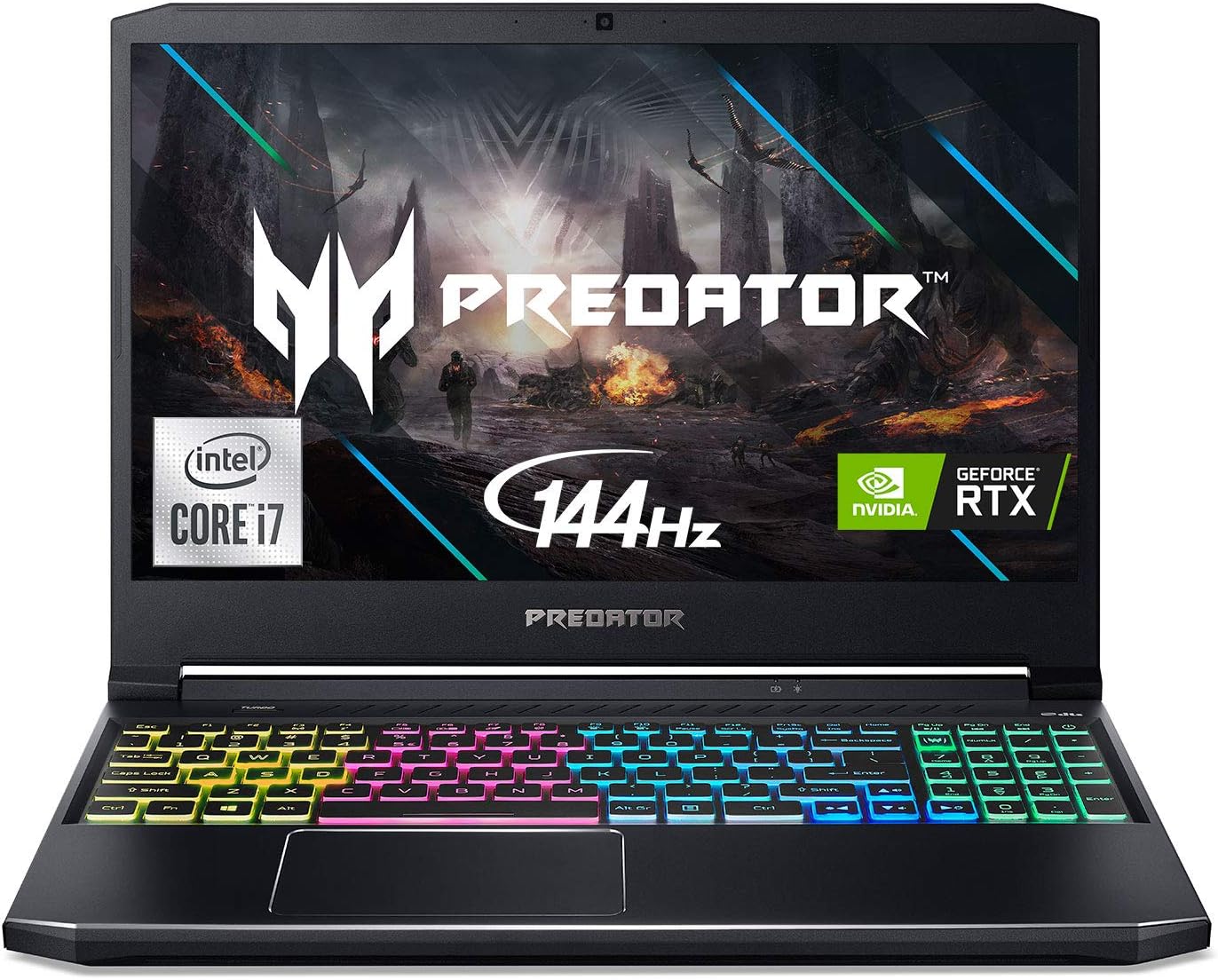 Acer Predator Helios 300 Gaming Laptop, Intel i7-10750H, NVIDIA GeForce RTX 3060 Laptop GPU, 15.6' Full HD 144Hz 3ms IPS Display, 16GB DDR4, 512GB NVMe SSD, WiFi 6, RGB Keyboard, PH315-53-71HN