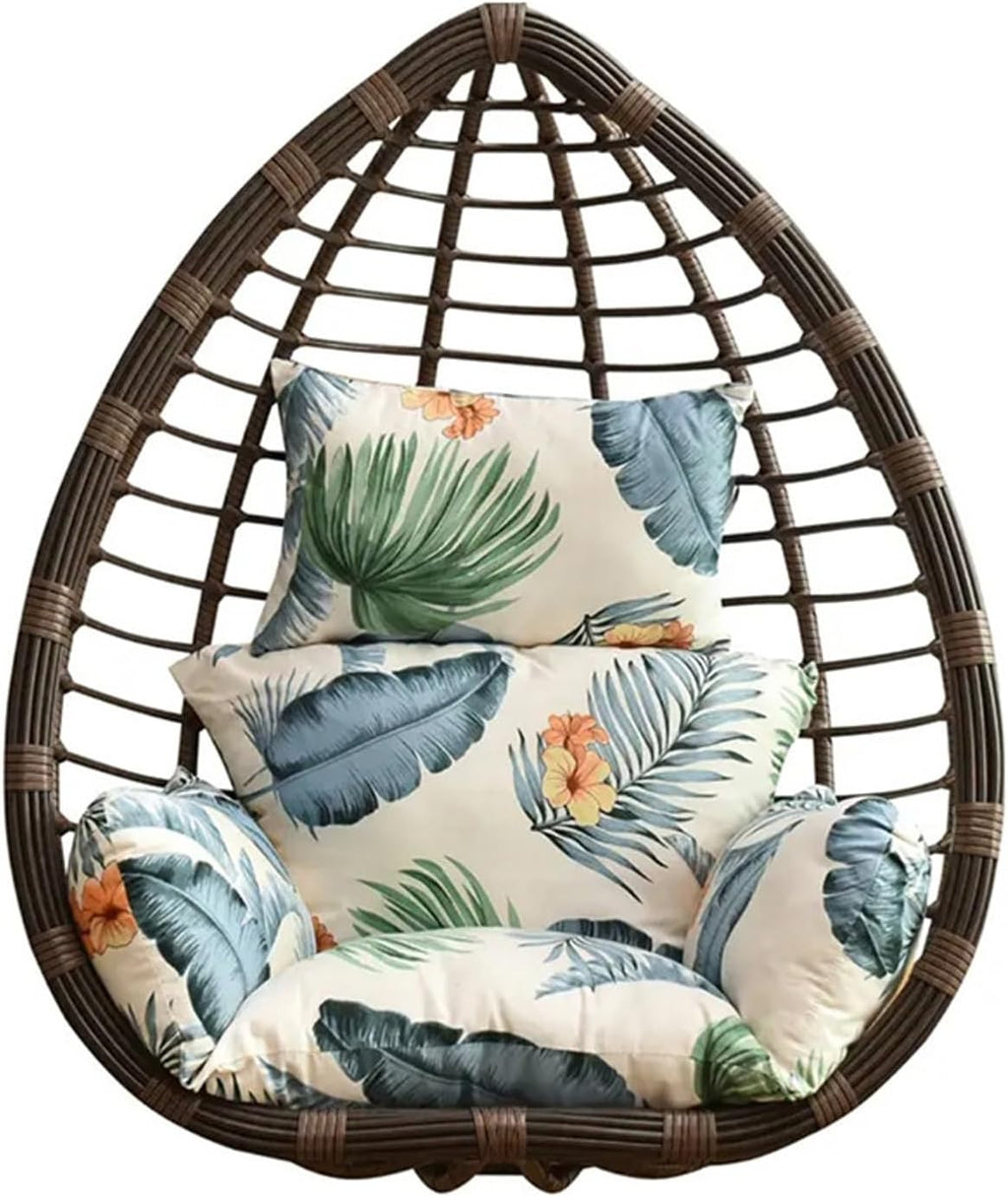 Swing Egg Chair Cushion,New Thickened Hanging Egg Chair Cushion,Large Soft Seat Cushion Washable Rocking Chair Cushion for Indoor Bedroom Garden Backyard,Easy to Clean (Color : D)