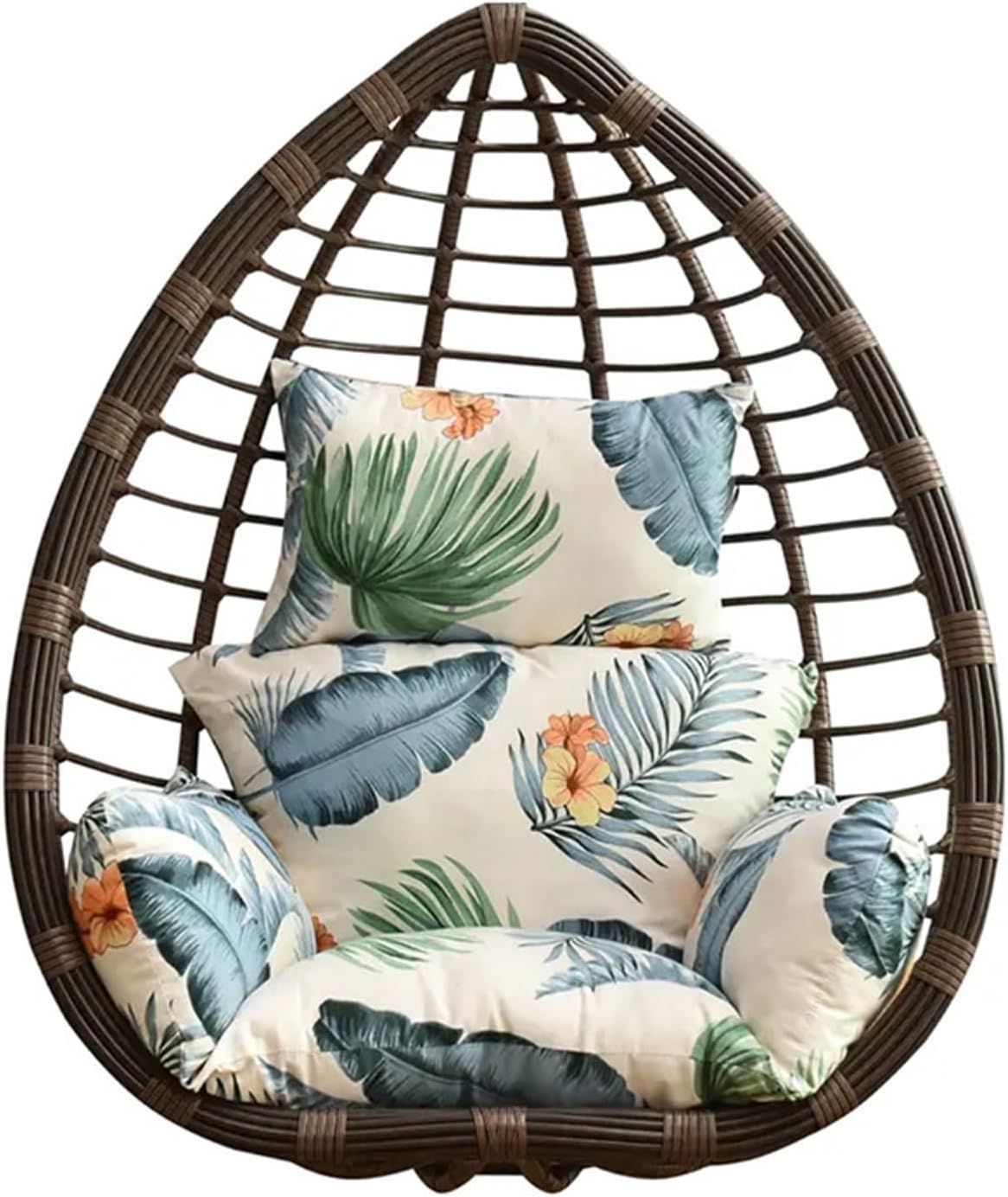 Swing Egg Chair Cushion,New Thickened Hanging Egg Chair Cushion,Large Soft Seat Cushion Washable Rocking Chair Cushion for Indoor Bedroom Garden Backyard,Easy to Clean (Color : D)