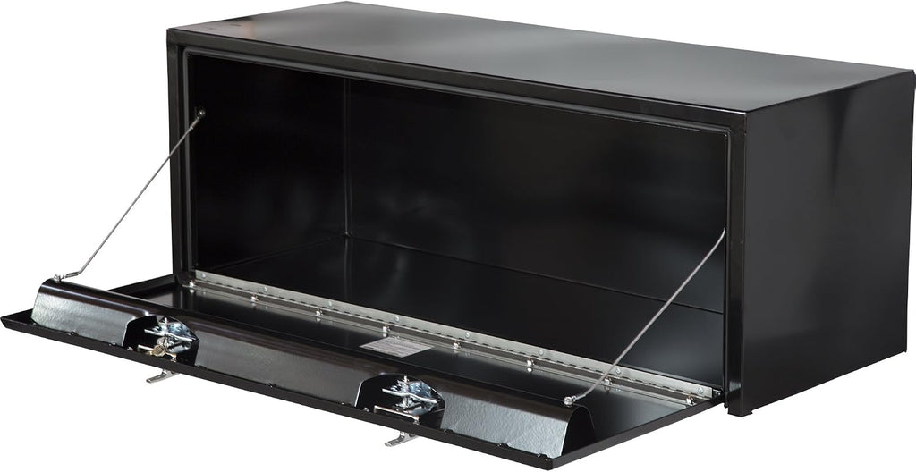 Buyers Products 1704315 Black Steel Underbody Truck Tool Box – 24 x 24 x 60 Inch - Truck Bed & Underbelly RV Storage Box, Locking T-Latch, Weather-Resistant, Heavy-Duty Flatbed Job Box, Made in USA