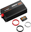 Litime 2000W Pure Sine Wave Power Inverter with ATS Transfer Switch, 12V DC to 120V AC Converter, 4000W Peak, Remote LCD Controller, USB & Type-C for RV, Truck, Home, Camping