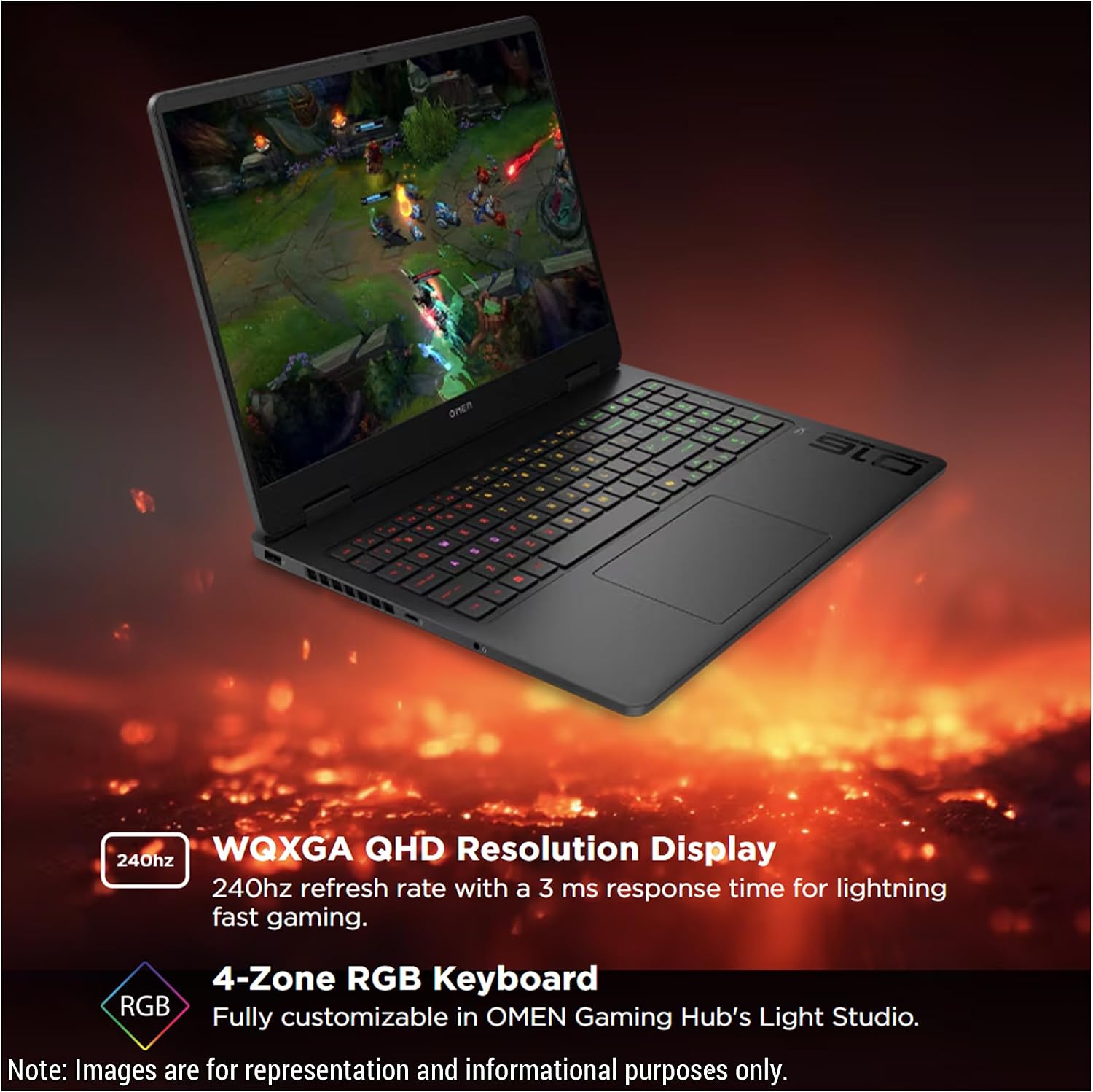 HP OMEN 16 Gaming Laptop, Intel Ultra 9-285H, 64 GB DDR5 RAM, 4 TB PCIe SSD, 16' WQXGA (2560x1600) 240Hz Display, Nvidia G-Force RTX 5070, RGB Backlit Keyboard, W11 Pro, Shadow Black
