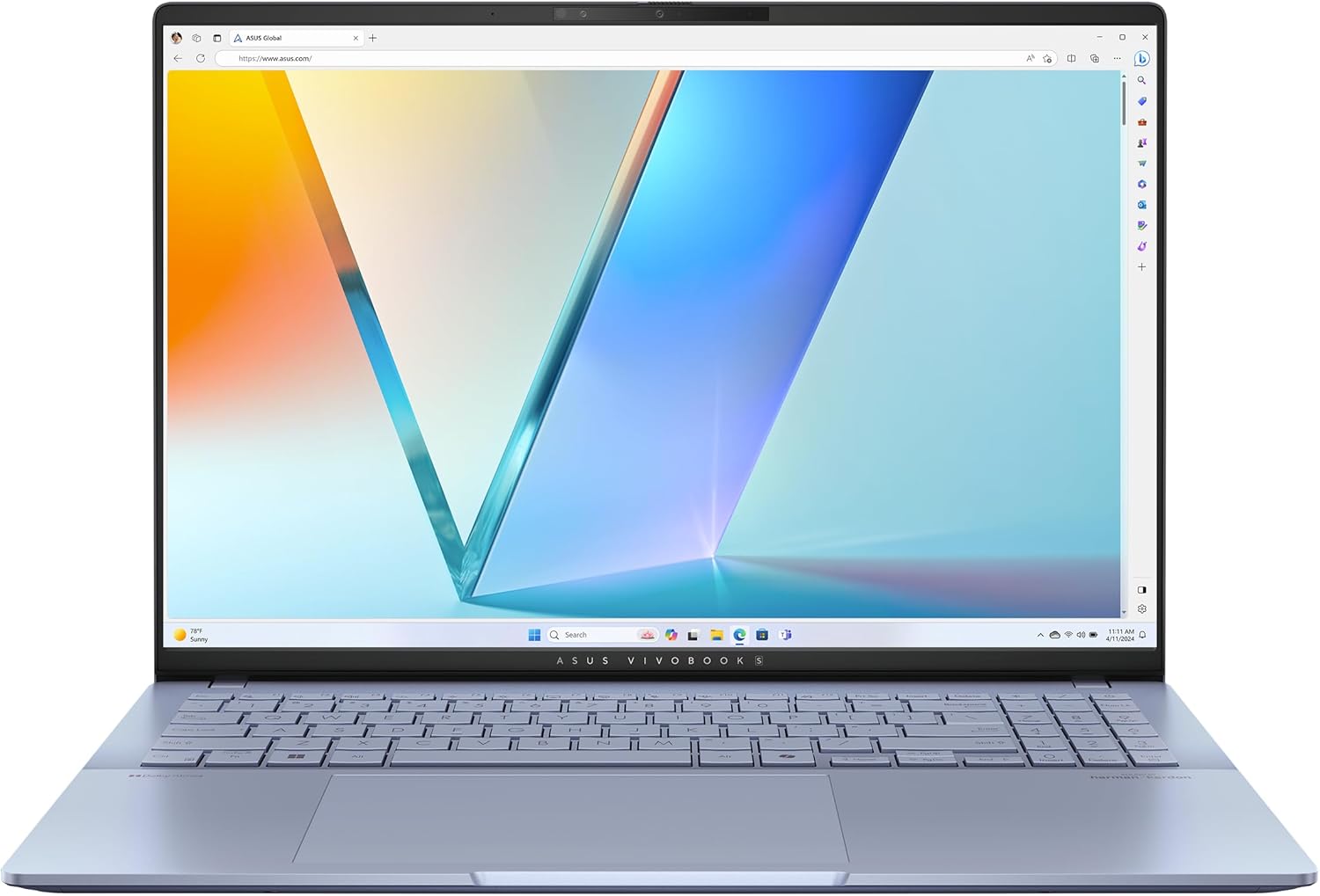ASUS Vivobook S 16 OLED Laptop 2025 16' 2880x1800 120z Intel Core Ultra 9 285H, 16-core, Intel Arc Graphics, 32GB LPDDR5, 1TB SSD, Backlit Keyboard, Wi-Fi 7, Face Recognition Camera, Windows 11 Pro