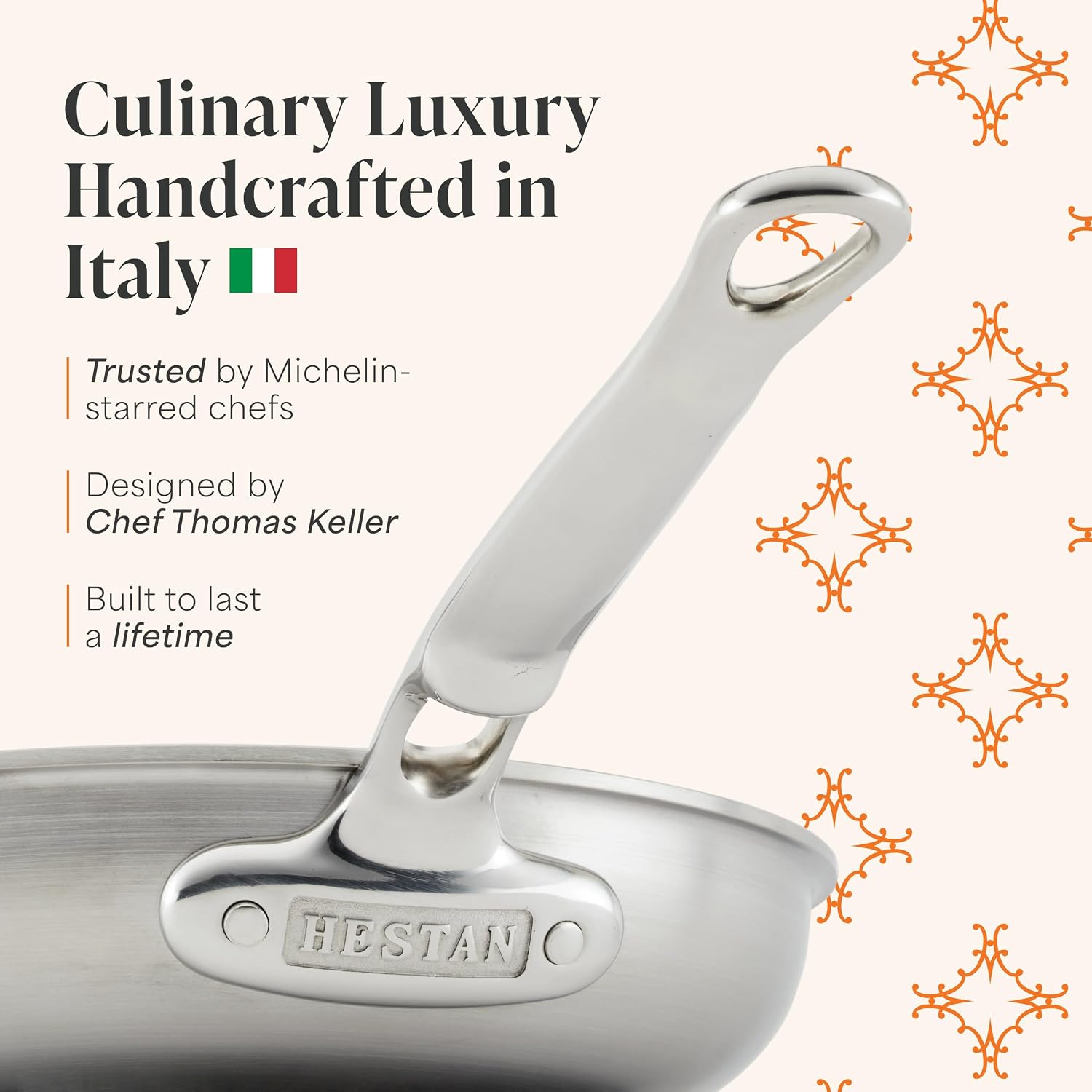 Thomas Keller Insignia by Hestan - 12.5' Stainless Steel Frying Pan, Induction Cooktop Compatible