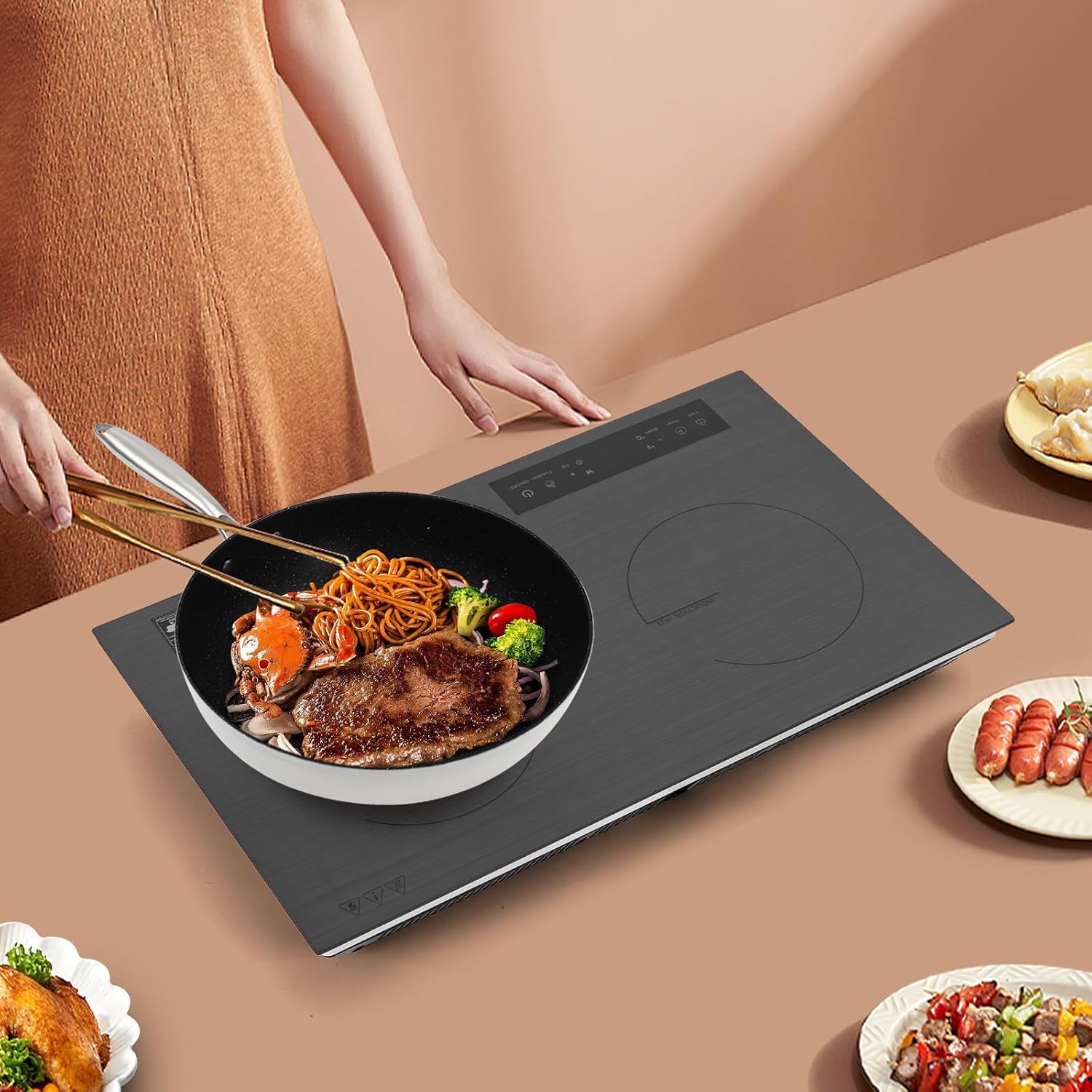 Induction Cooktop,Portable Induction Cooktop Countertop Burner,Professional Countertop Induction Cooktop with Timer, 0-3H,Overheating Protection (4000W)