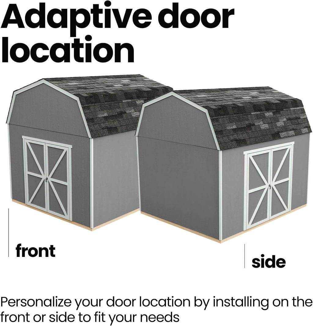 Handy Home Products Braymore 10x14 Do-It-Yourself Wooden Storage Shed- Does not Include Floor kit, Paint, or Roofing Shingles