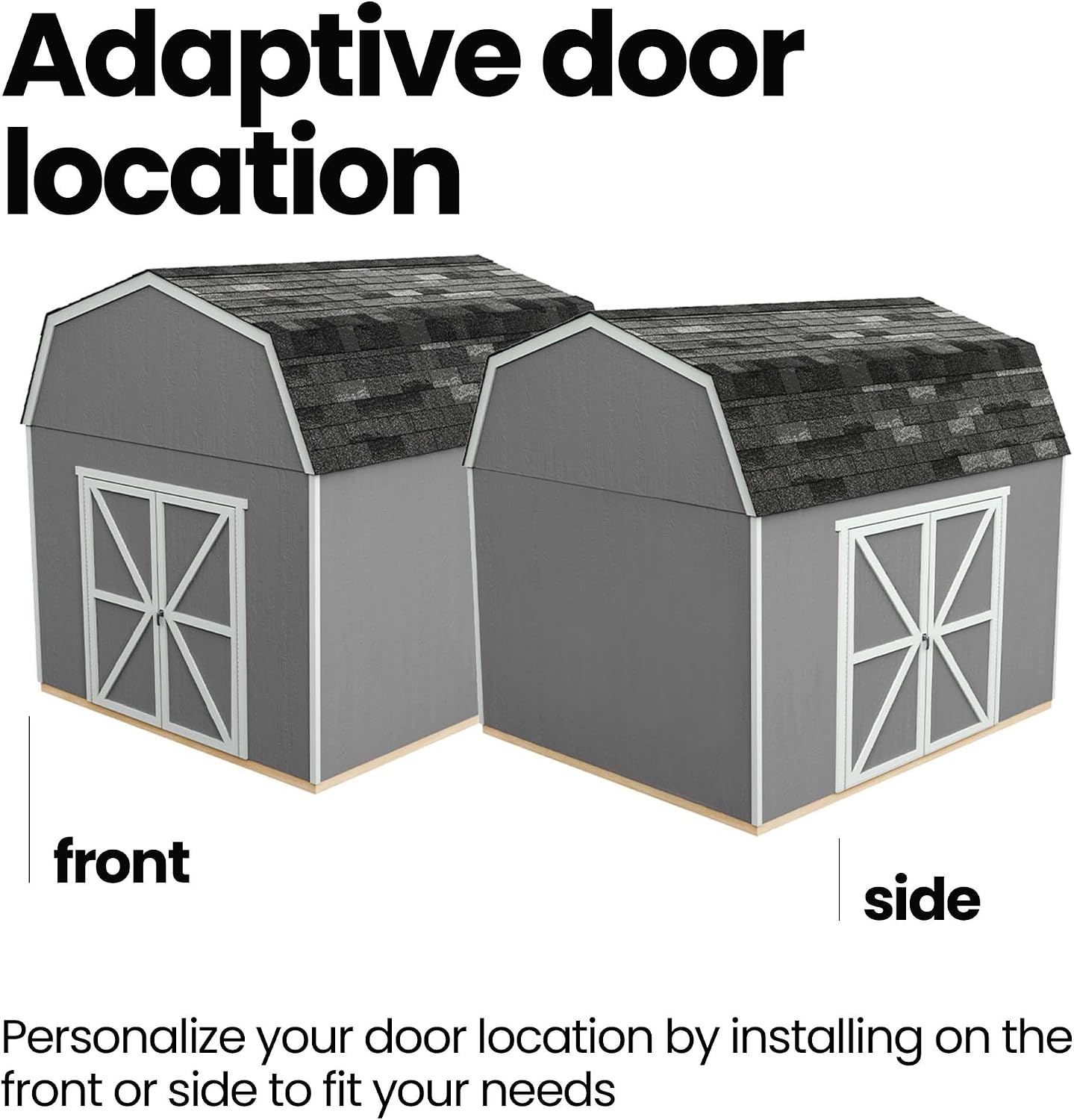 Handy Home Products Braymore 10x18 Do-It-Yourself Wooden Storage Shed- Does not Include Floor kit, Paint, or Roofing Shingles