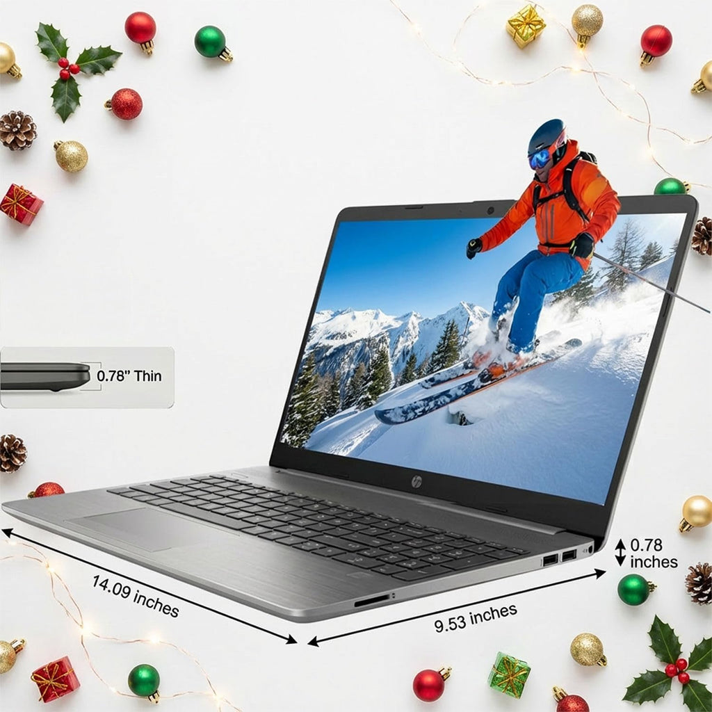HP 15.6' Business&Student Laptop Computer, 2025/2026 Edition, Copilot AI, Intel Dual Core Processor Series, 16GB RAM, 512GB SSD, Ethernet & SD Card Reader, Up to 9 Hours Battery Life, Windows 11 Pro