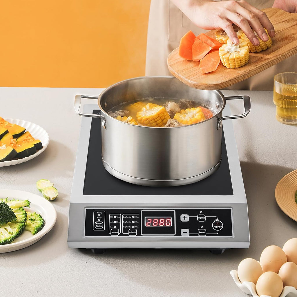 Induction Cooker, Portable Induction Cooktop, Professional Countertop Induction Cooktop, Powerful Electric Induction Burner, Countertop Electric Stove for Home Kitchens