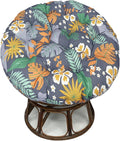 Indoor Outdoor Papasan Chair Cushion, Bucket & Moon Comfy Round Cushion, Tufted Wicker Hanging Egg Chair Cushion for Garden, Living Room, Bedroom