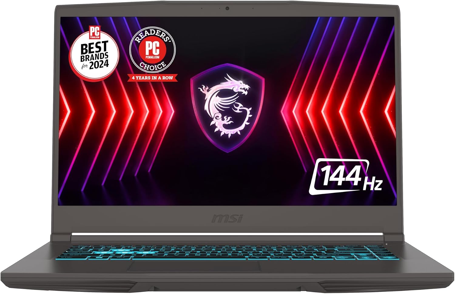 msi Thin 15 15.6' 144Hz FHD Gaming Laptop: Intel Core i5-13420H, NVIDIA Geforce RTX 2050, 16GB DDR5, 512GB NVMe SSD, Cooler Boost 5, Win 11: Black B13UCX-2040US