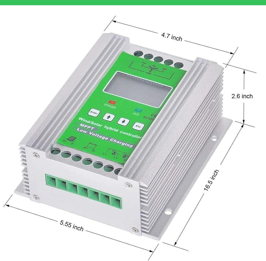 12000W Wind Solar Hybrid MPPT Charge Controller with Dump Load 30000W Wind Turbine Generator 3000W Solar Panel
