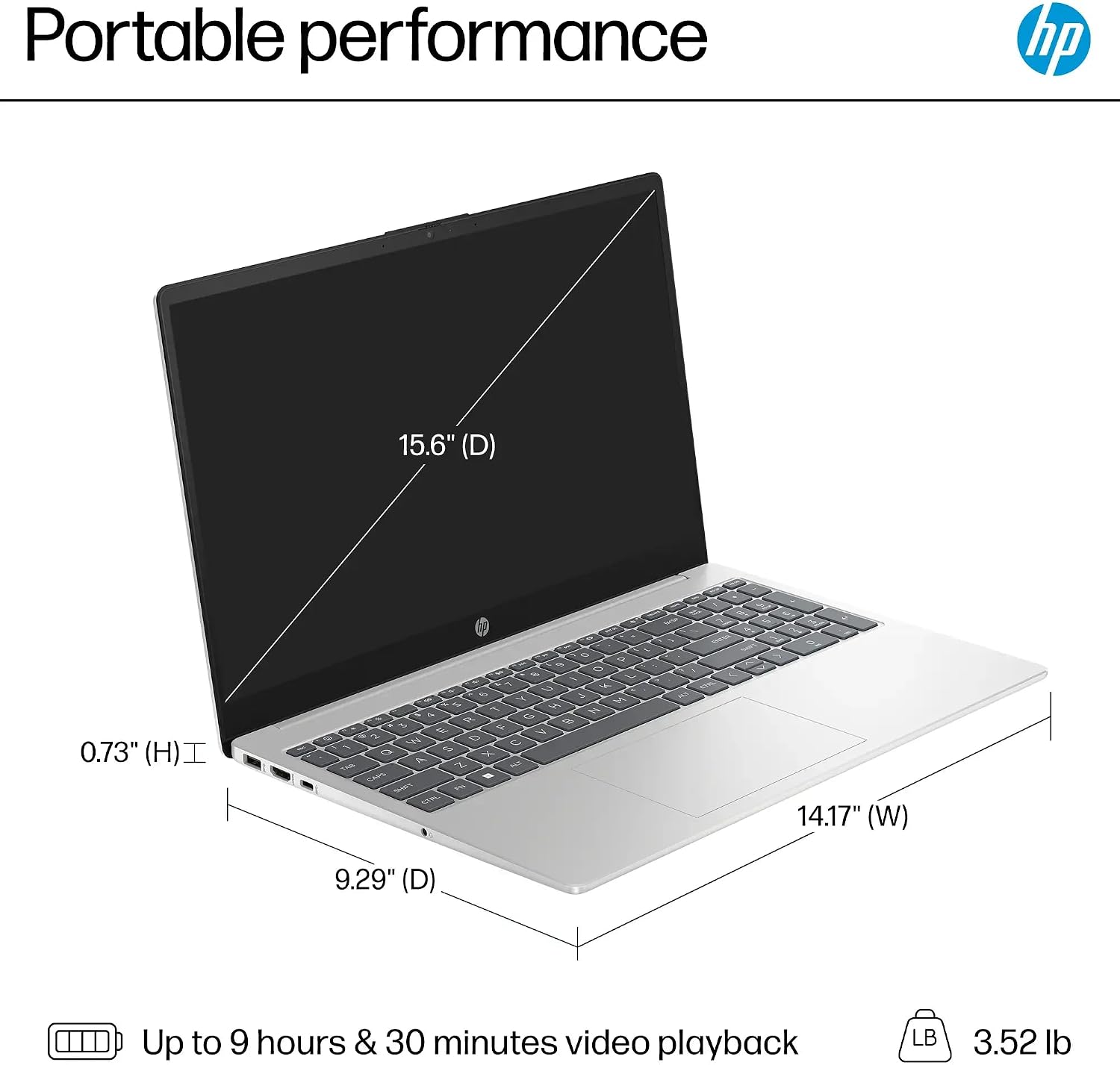 HP 15-fd000 15.6' WXGA HD (1366x768) Touchscreen Laptop 2025 New | Intel i3-1315U 6-Core | Intel UHD Graphics | Wi-Fi 6 | 32GB DDR4 1TB SSD | Win10 Home