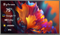 SYLVOX Full Sun Outdoor TV, 75'' QLED Smart TV, IP55 Waterproof, Dolby Vision HDR, Voice Remote,2000nits Weatherproof Television, Chromecast Built-in for Full Sun Area(Pool Pro QLED 3.0)