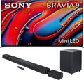 Sony K65XR90 65 Inch XR90 Series Bravia Mini LED HDR QLED 4K Google TV with a JBL BAR-1300X 11.1.4ch Soundbar and Subwoofer with Surround Speakers (2024)