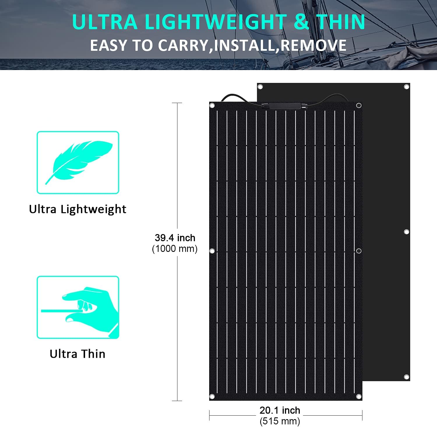 600W Wind Solar Kit Off Grid System 12V Battery Charger :2X 100W ETFE Flexible Mono Solar Panel + 400W Wind Turbine Generator + Solar Wind Hybrid Charge Controller + 1500W Inverter Peak 3000W