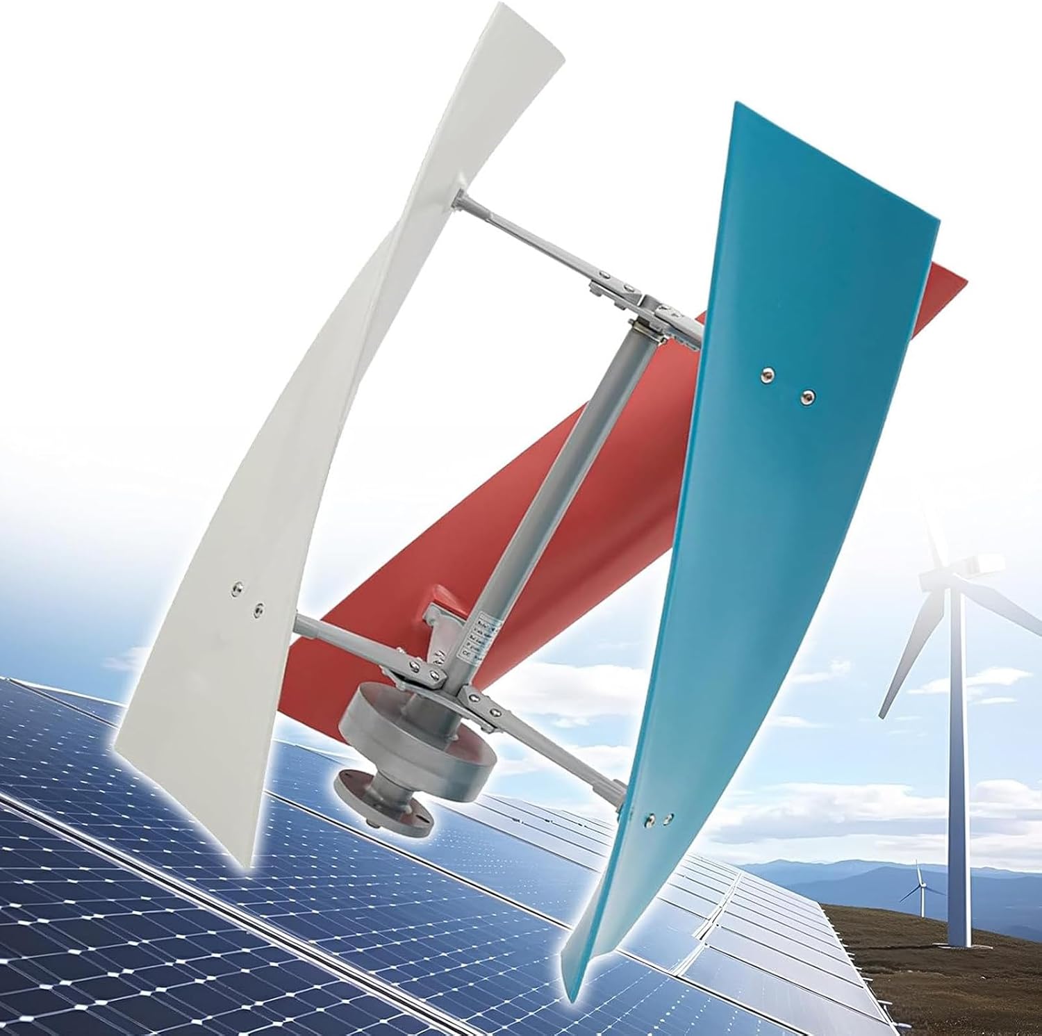 Wind Turbine Home Use Horizontal Generator Kits Blades with Controller to Charge Batteries Off Generator,3000W/5000W Silent Vertical Wind Turbine Generator, 12V 24V 48V Magnetic Levitation w