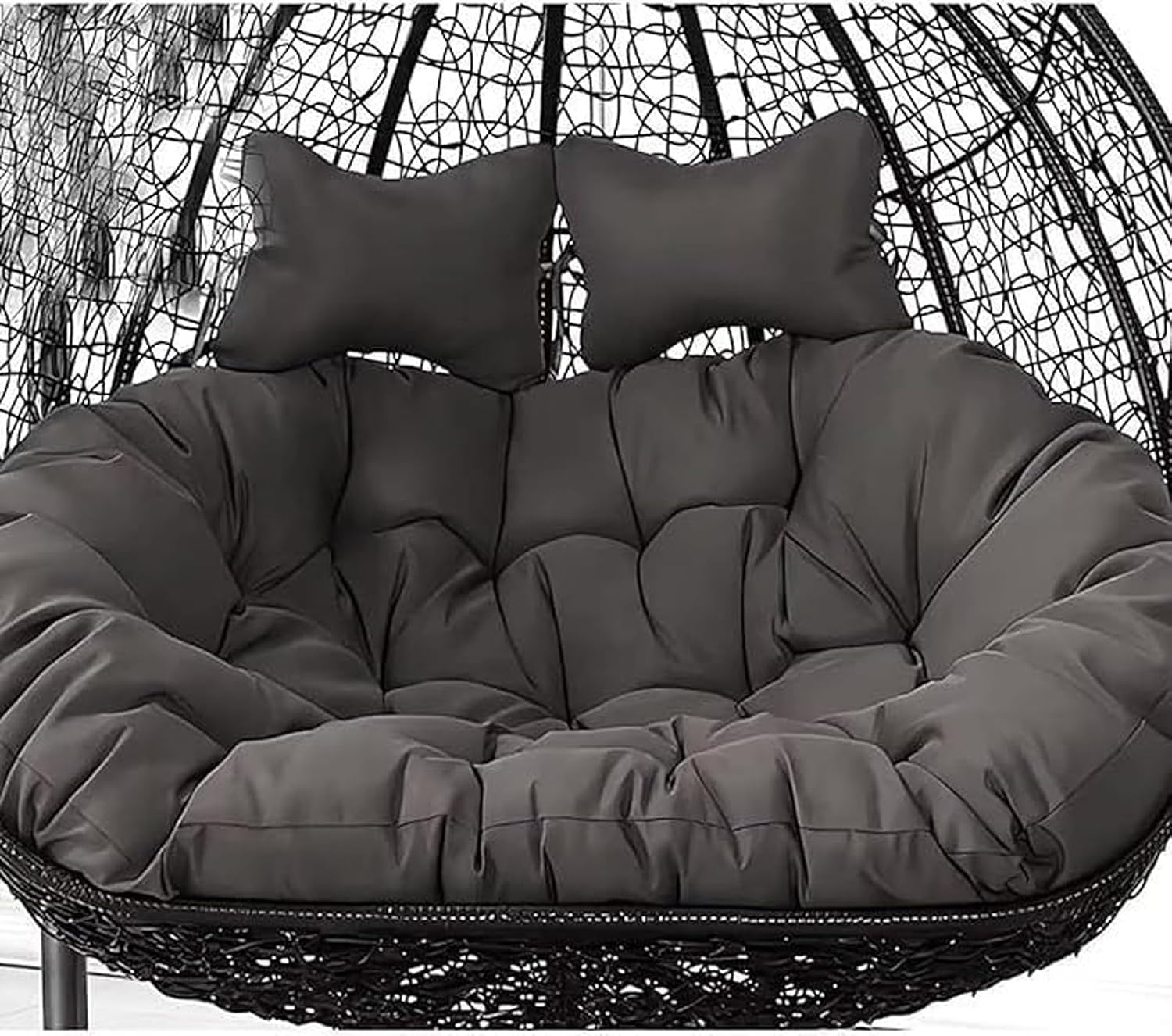 Egg Chair Swing Cushion, 2 Person Hanging Egg Chair Cushion Replacement, Double Hanging Basket Chair Cushion, Hanging Hammock Chair Cushion(C,130 * 110cm/51 * 43in)