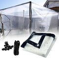 Clear PVC Vinyl Tarp Waterproof Heavy Duty, 11x28 FT Outdoor Garden Poly Cover UV Resistant, Transparent Waterproof Tarpaulin for Covering Henhouse Porch Canopy Plant Camping