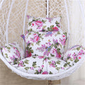 Egg Chair Cushion, Soft and Comfortable Hanging Basket Chair Cushion, Outdoor Recreation Egg Swing Chair Cushion(Peony Flower Purple)