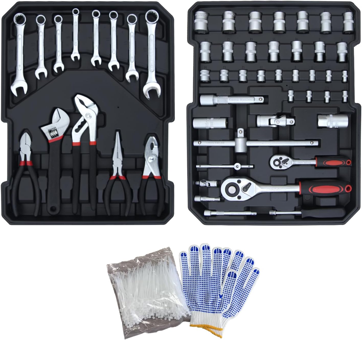 Hantinstom 678PCS Complete Home Tool Set Versatile Rolling Tool Kit for Professional Repair and Maintenance - Heavy and Duty Portable Tool Box with Wheels