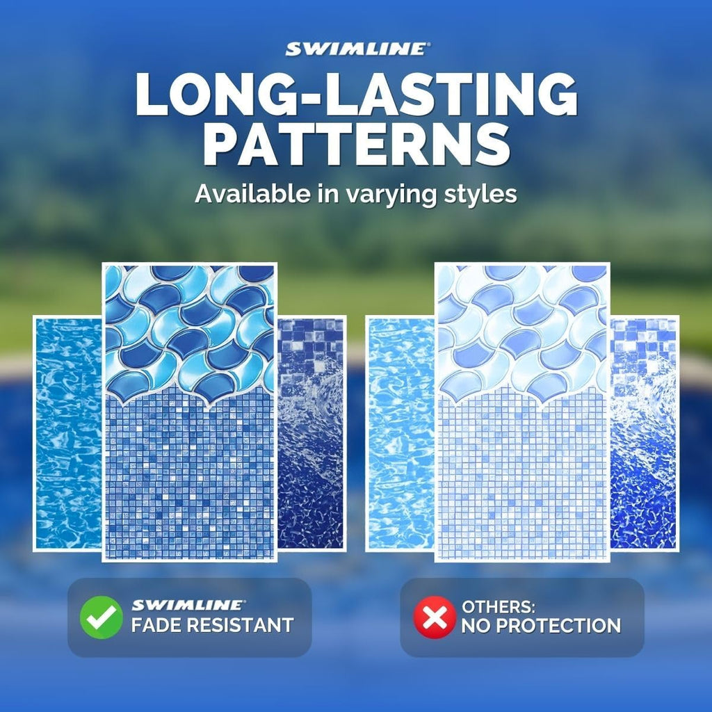 Swimline Overlap Pool Liner for Above Ground Pools, Bedrock, 10 x 15 (Oval), 48/52 Inch Wall, 25 Gauge