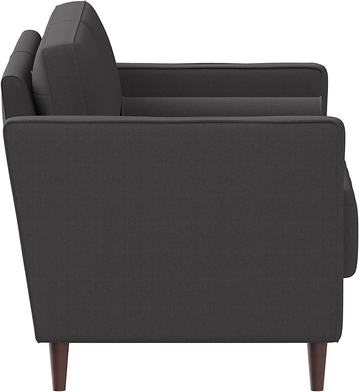 Studio Living® Lexington 39.4' Arm Chair, Mid-Century Modern, Pocket Coil Comfort, Easy Assembly, Woven Fabric, Heather Grey