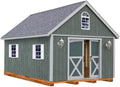 Belmont 12 ft. x 24 ft. Wood Storage Shed Kit with Floor including 4 x 4 Runners