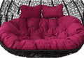 Replacement Double Egg Chair Cushion Outdoor Patio Wicker Loveseat Hanging Swing Egg Chairs for 2 Persons, Ideal for Patio, Backyard, Balcony - Hammock Swing Chair Cushion