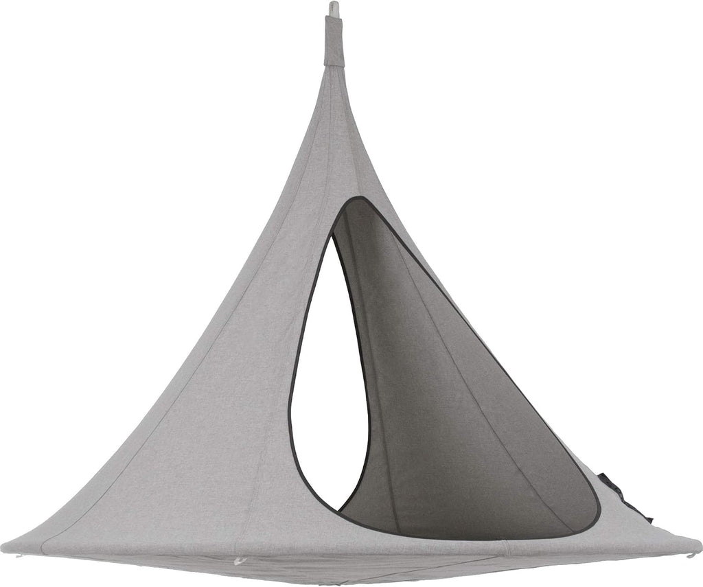 Vivere Cacoon Hanging Songo Chair- Indoor/Outdoor Olefin Canvas- 440 lb Capacity (Moon)