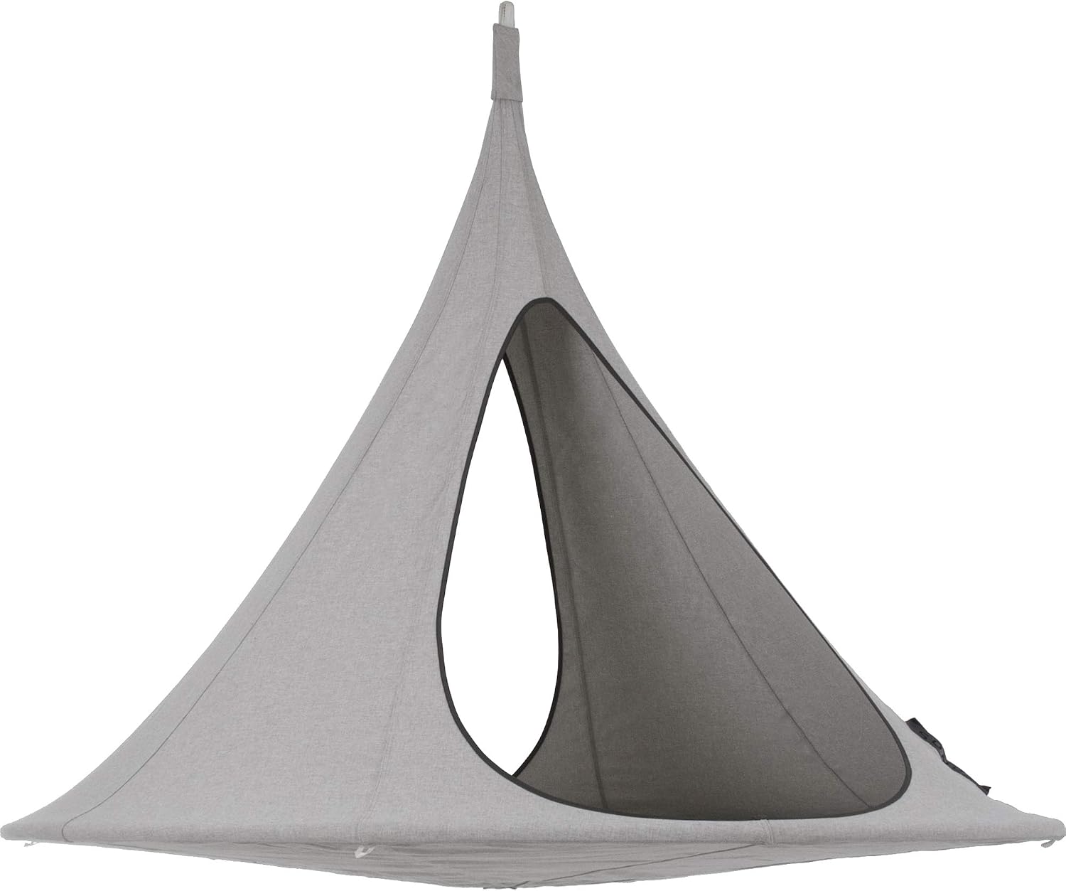 Vivere Cacoon Hanging Songo Chair- Indoor/Outdoor Olefin Canvas- 440 lb Capacity (Moon)