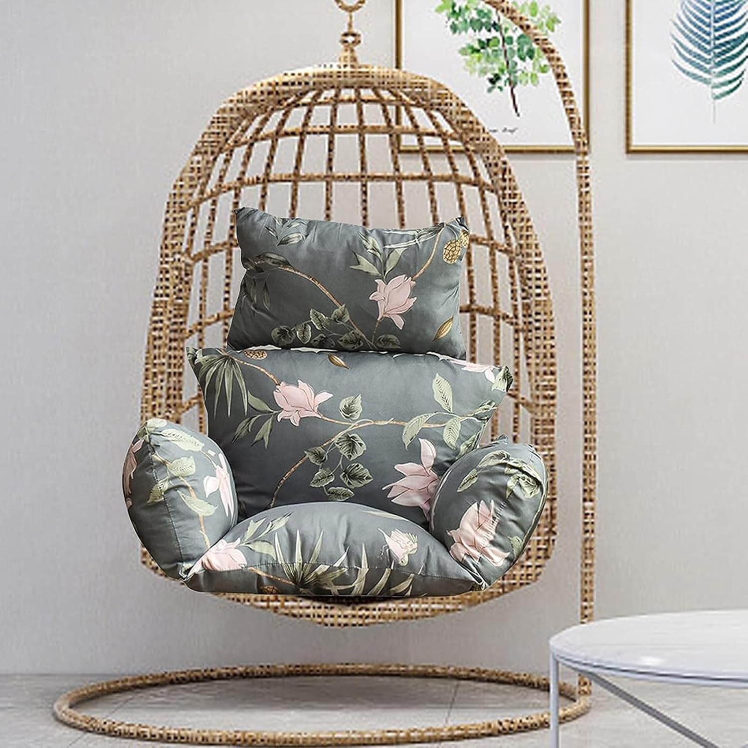 Swing Egg Chair Cushion,New Thickened Hanging Egg Chair Cushion,Large Soft Seat Cushion Washable Rocking Chair Cushion for Indoor Bedroom Garden Backyard,Easy to Clean (Color : C)