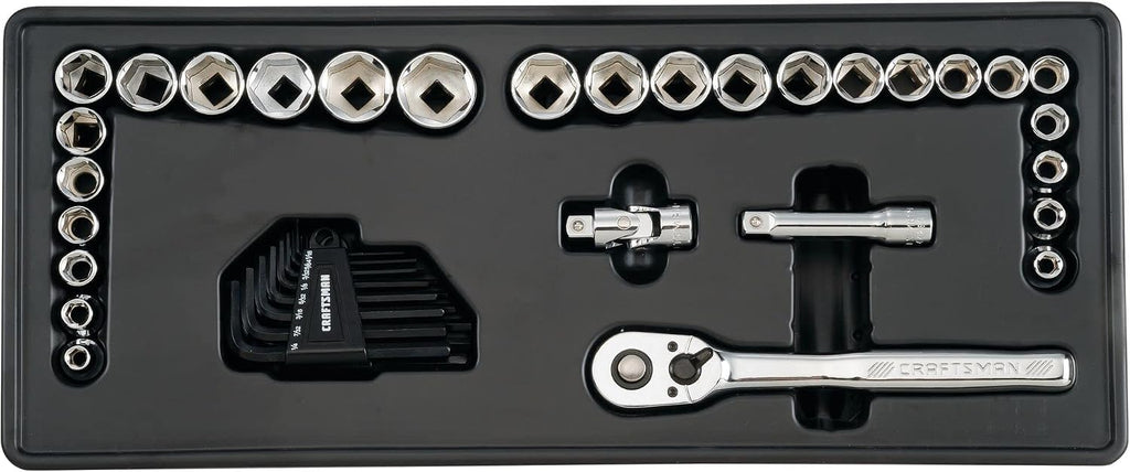 CRAFTSMAN Mechanic Tool Set, 104 Pieces, Includes 20.5' Drawers, 3-Compartments (CMMT45068)