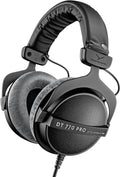beyerdynamic DT 770 PRO, 32 Ohm, Closed Back, Over Ear, Wired Professional Studio Headphones, Mobile Recording, Podcast, Gaming, 1.6m Straight Cable, Black with Limited Edition Gray Velour Ear Pads