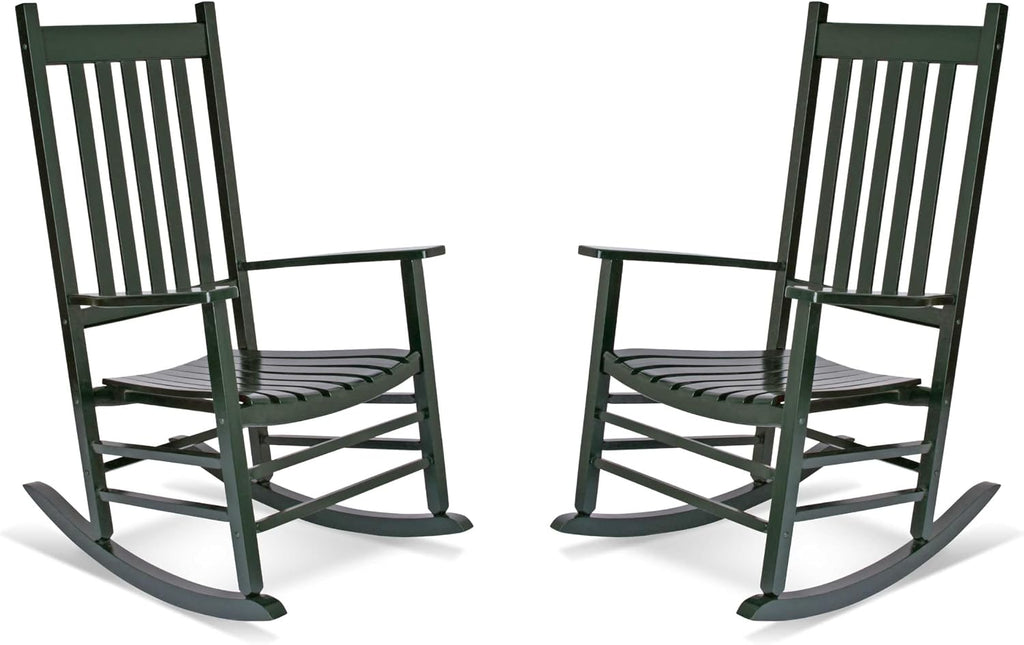 Shine Company Vermont Porch Rockers – Dark Green (Set of 2)