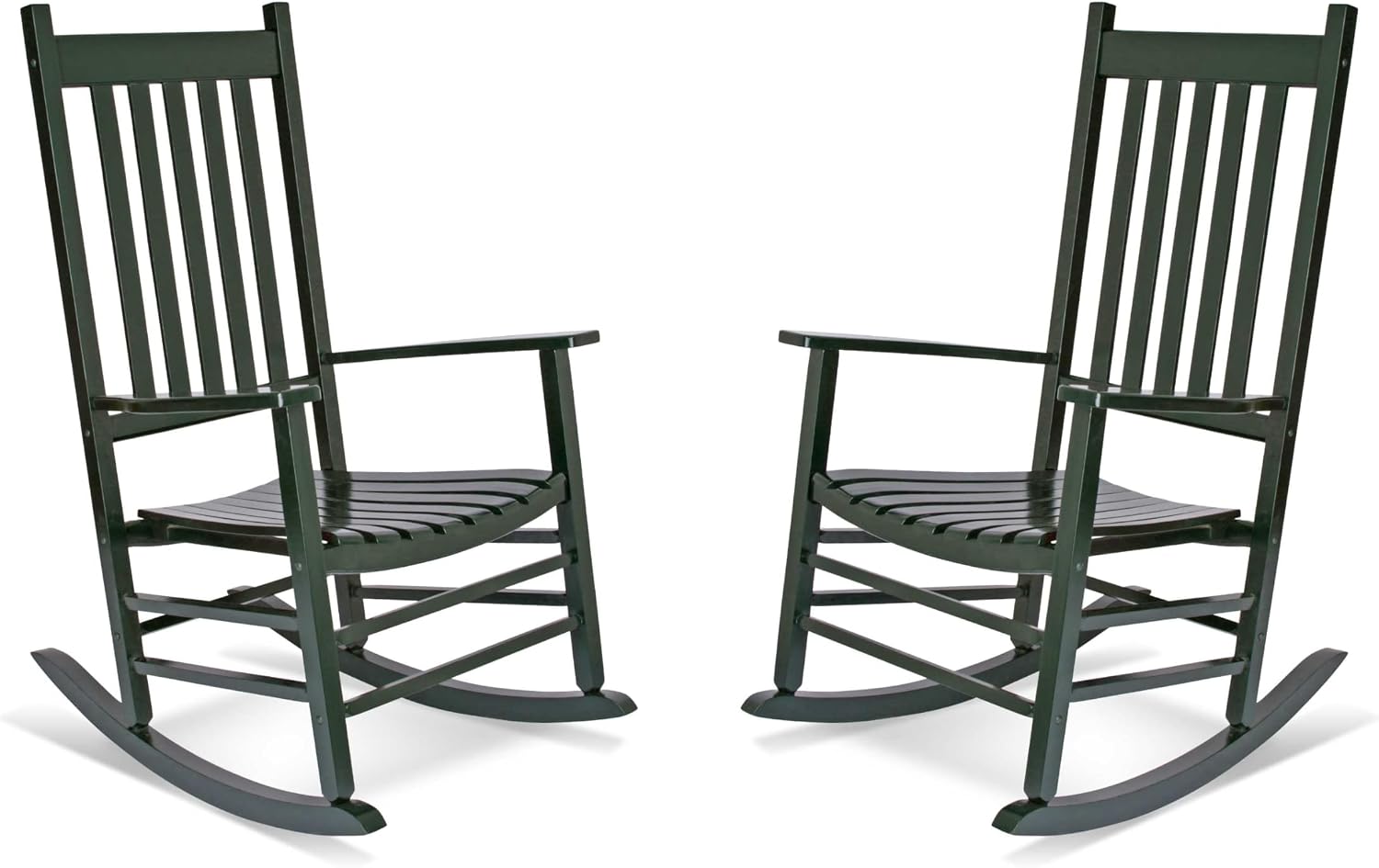 Shine Company Vermont Porch Rockers – Dark Green (Set of 2)