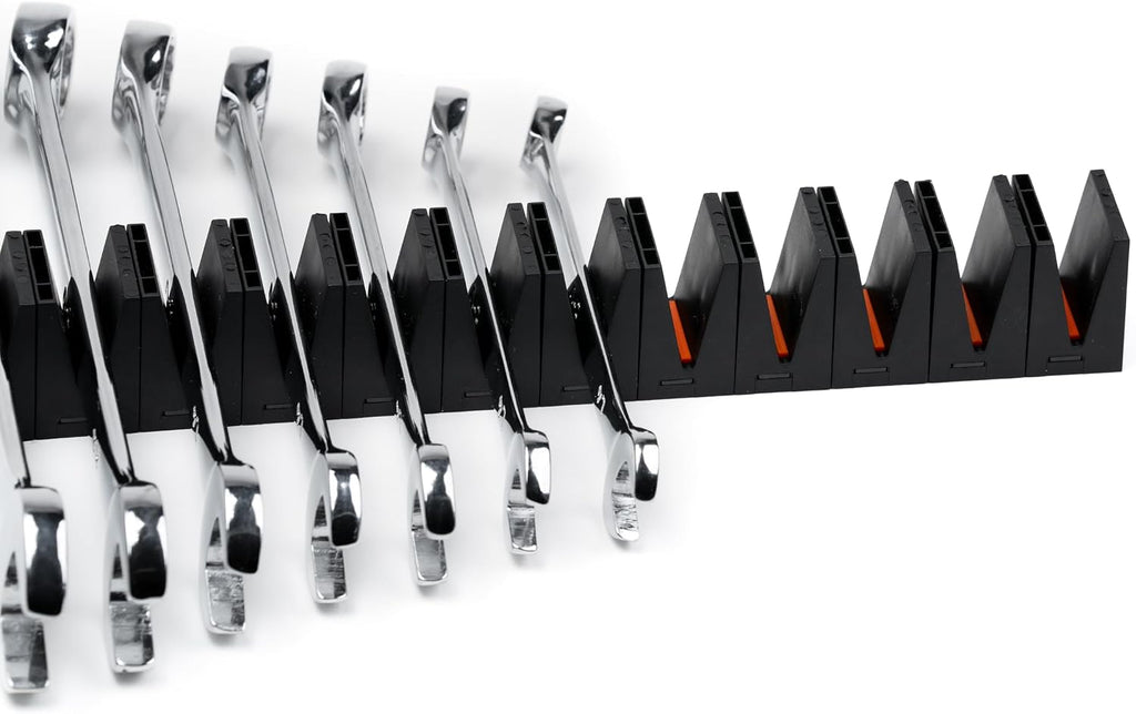 ToolBox Widget Wrench Organizer Pro Series 4.0 – Magnetic Wrench Holders for Tool Drawer – Modular Toolbox Organizer System – Tool Storage for Professional & DIY Mechanics - 6 Pack, 72 Holders