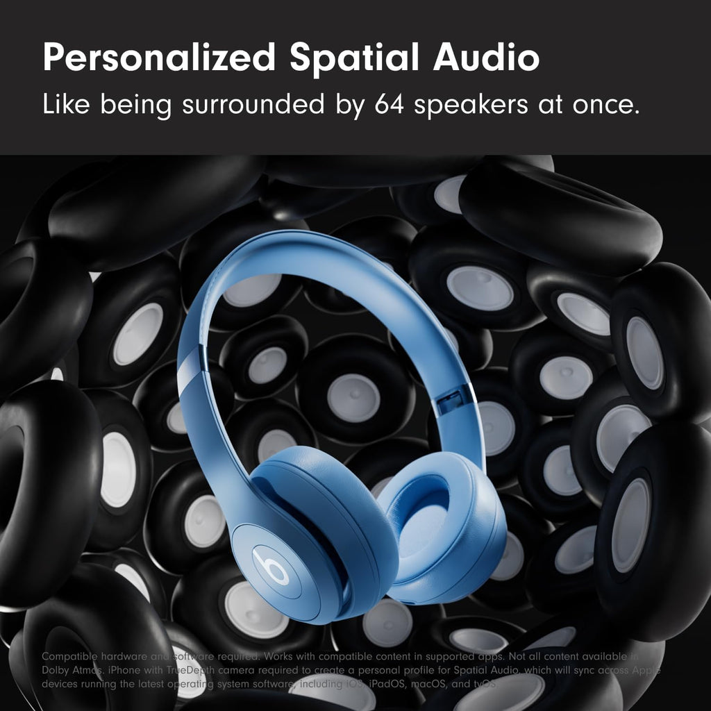 Beats Solo 4 - Wireless Bluetooth On-Ear Headphones, Slate Blue (Renewed Premium)
