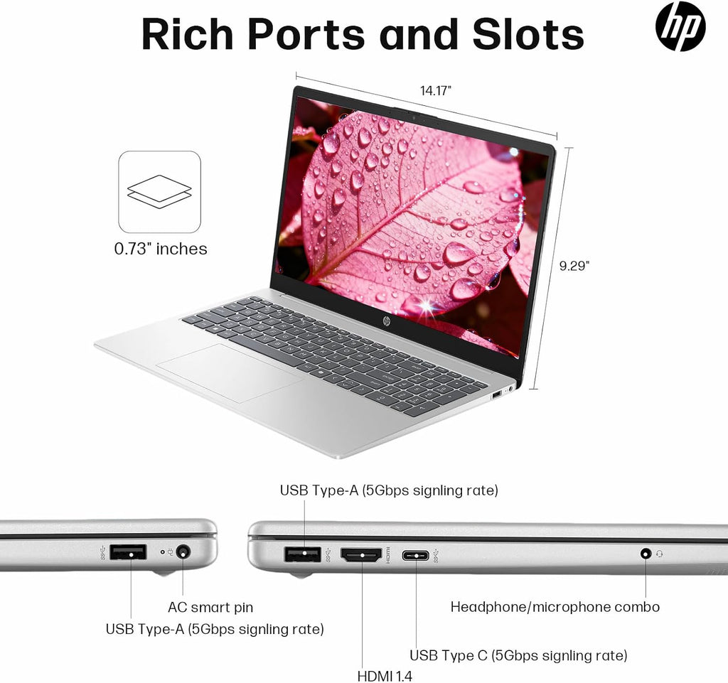 HP 2025 Touchscreen Laptop, AMD Ryzen 7 7730U (Beat i7-1355U), 15.6' FHD IPS Display, 32 GB RAM, 1 TB SSD, AMD Radeon Graphics, Long Battery Life, WiFi 6, Copilot-Ai, Windows 11 Pro,w/Accessories